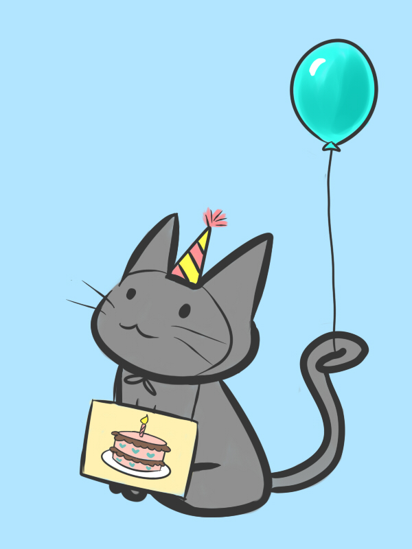 clipart birthday cat - photo #41