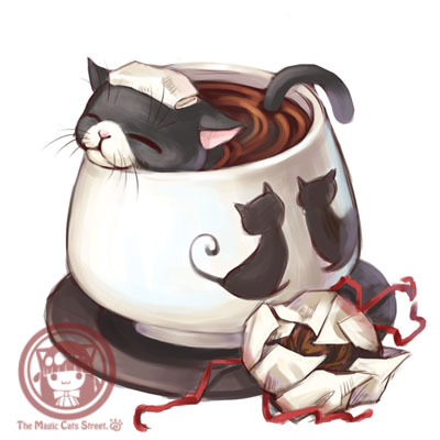tea cat by swdd-cat