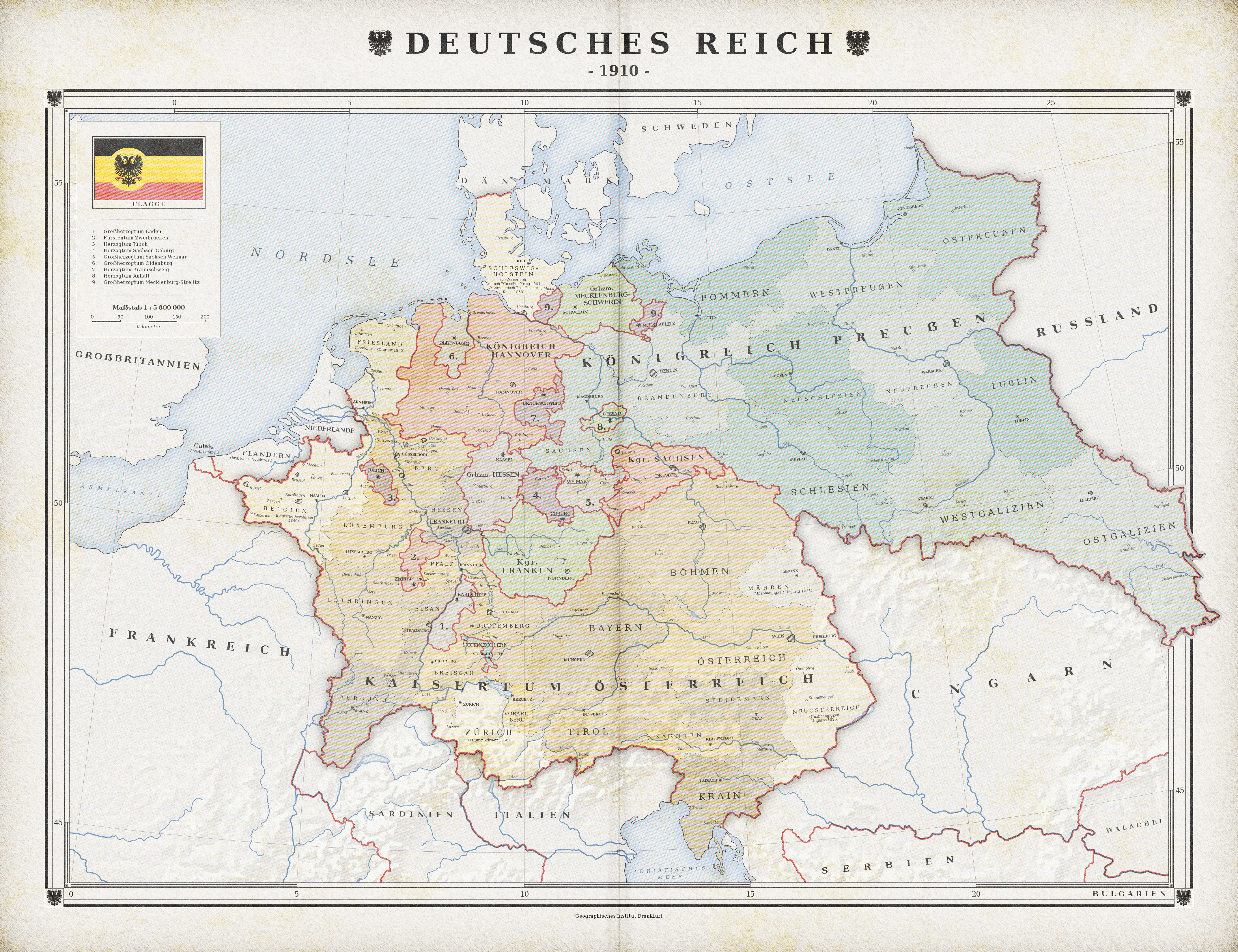 German Empire unified by Austria (alt. history) by ZalringDA