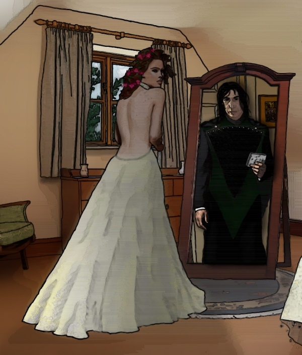wedding dress in black