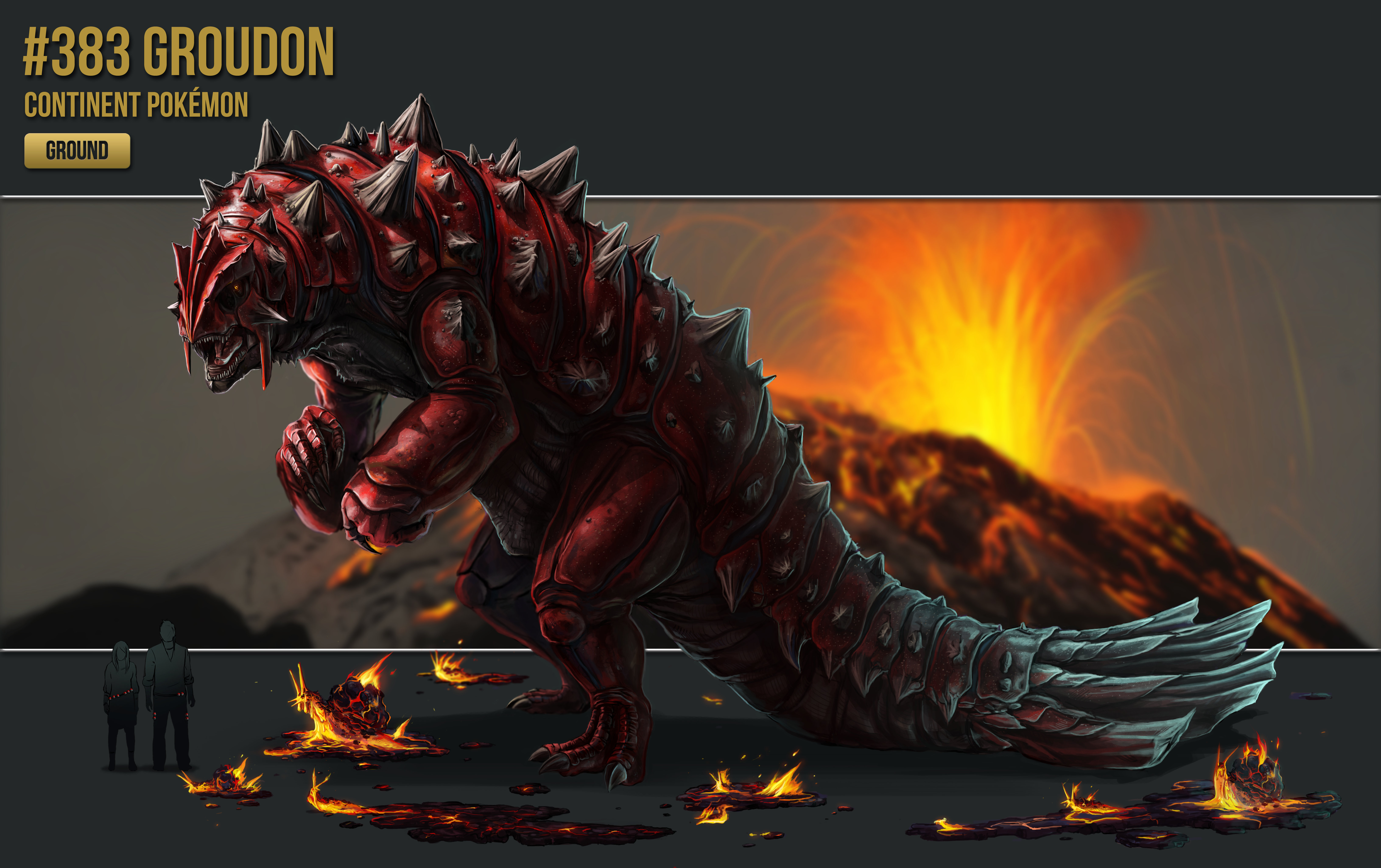 #383 - Groudon by catandcrown on DeviantArt