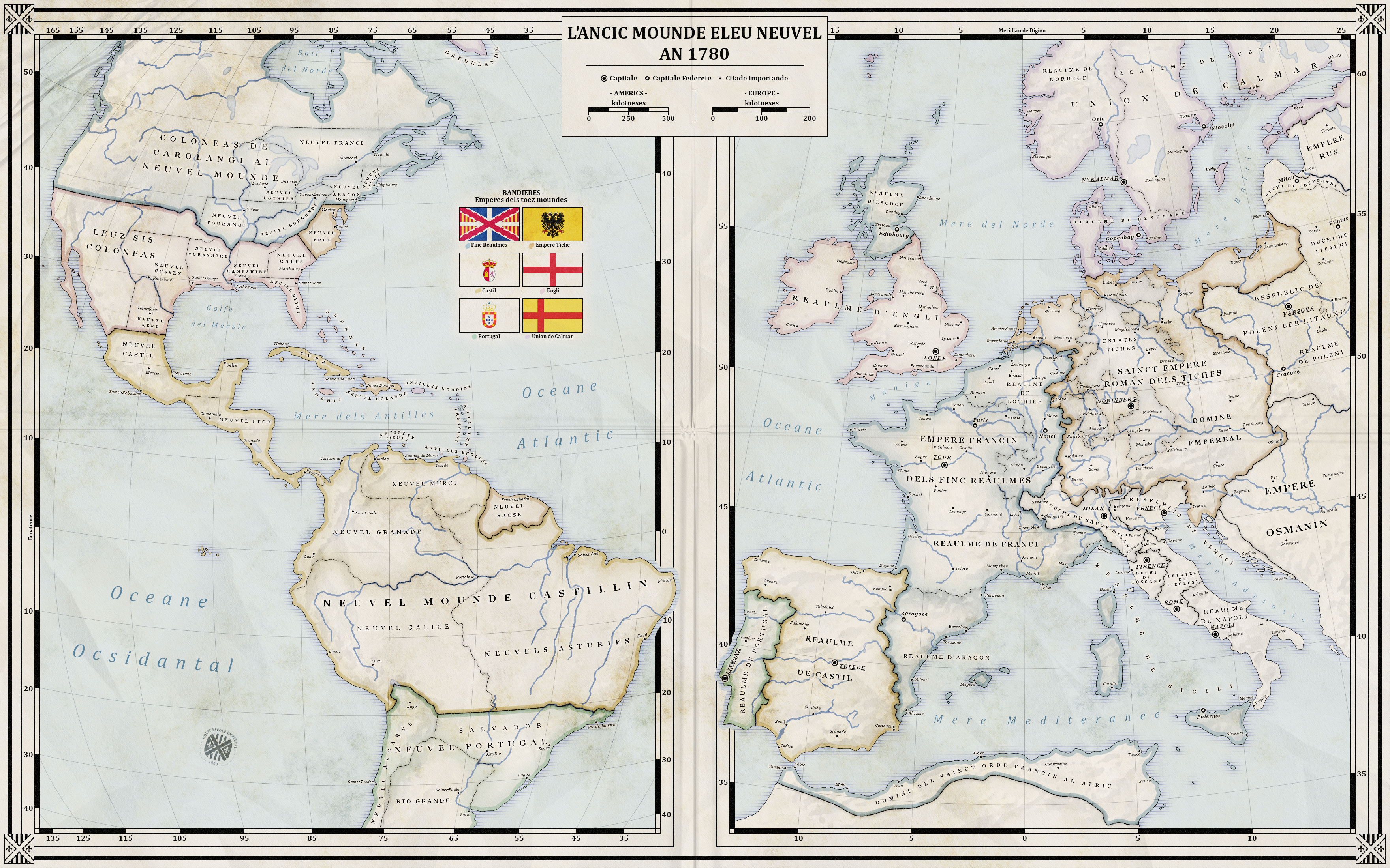 Empires of the both worlds - 1780 (Alt. History) by ZalringDA