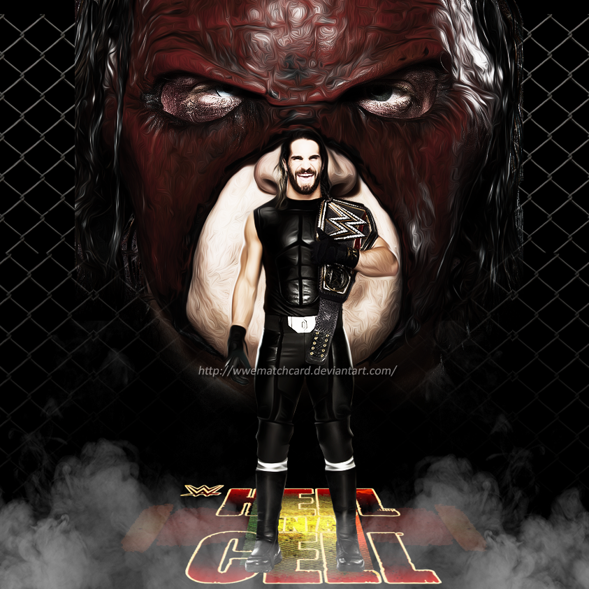 Hell in a Cell 2015 - Kane vs Seth Rollins Poster by WWEMatchCard