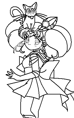 sailor moon and rini coloring pages - photo #15