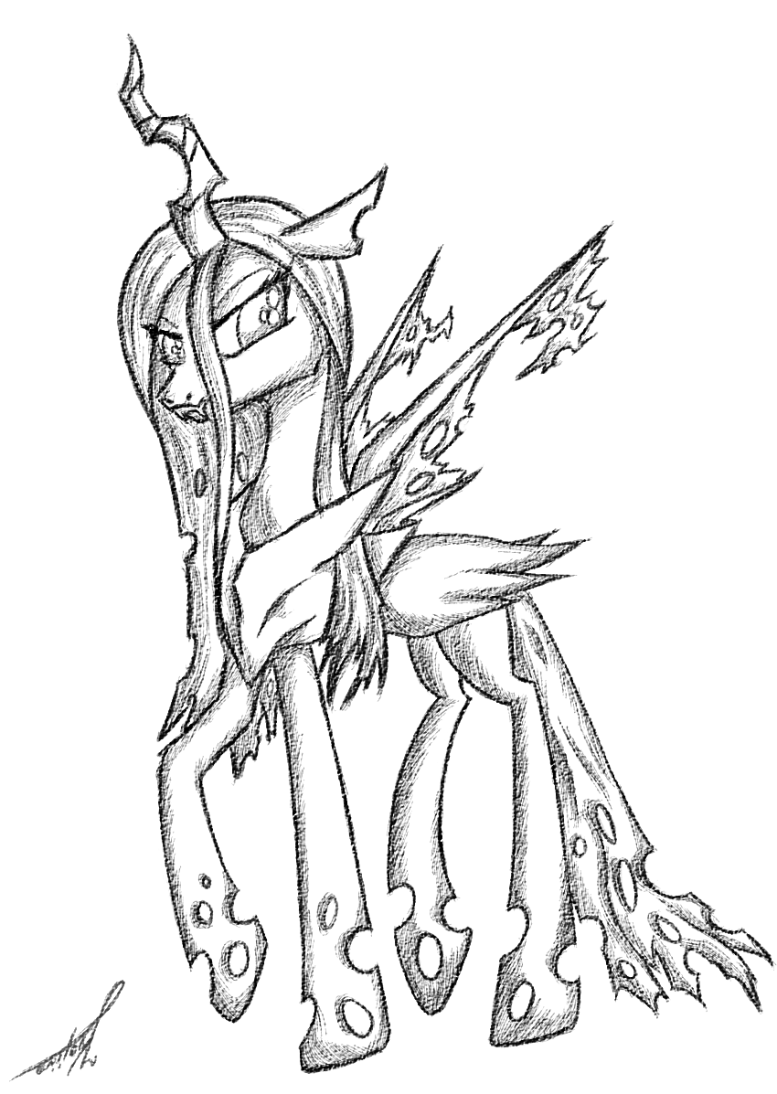 queen chrysalis and fluffle puff coloring pages - photo #35