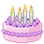 Blueberry Cake type 3 with candles 50x50 icon