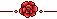 Pixel Rose Divider 2 - Bright Red