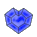 Blue Gem Heart Icon (UPDATED) by Aqua-The-Kitty