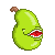 A bitting Pear but its a Chat Friendly Emote by Oplexitie