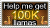help me get 100k llamas stamp by Championx91