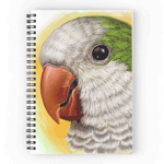 Quaker Parrot Realistic Painting Spiral Notebook