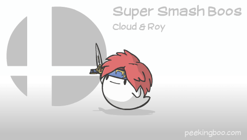 Super Smash Boos - Cloud and Roy by PeekingBoo